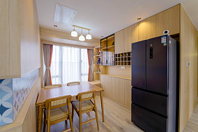 日式厨房2装修效果图120㎡暖色原木风，人民教师的