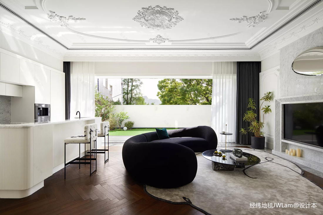家居设计丨法式风格与现代风格的碰撞丨谭晫潮流混搭客厅设计图片赏析