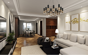 两室一厅自然舒适的简洁风格15429180