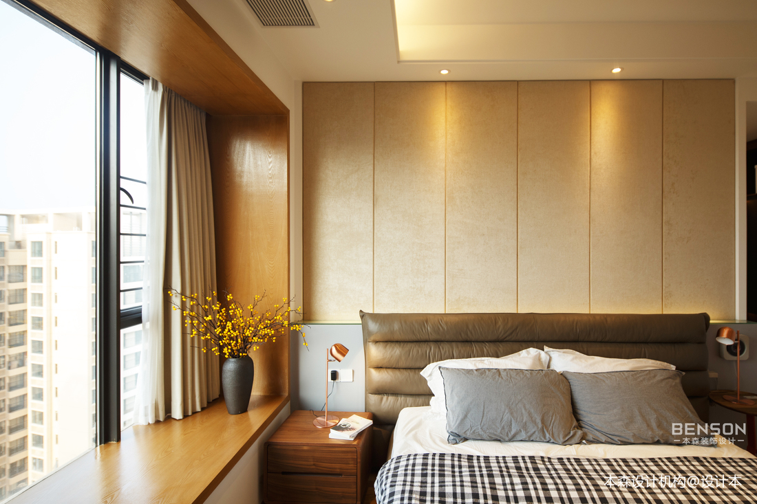 优雅43平现代复式卧室装潢图