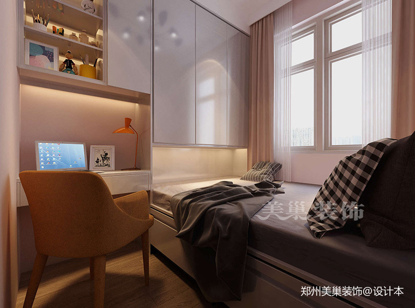 郑州威龙中心城97平三室装修北欧风设计_3878602